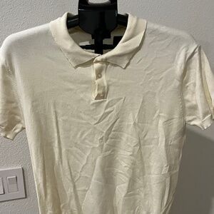Forever 21 Men Ivory Polo Shirt | LARGE